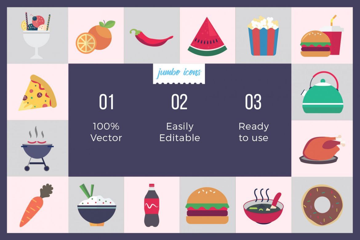 Foods Vector Icons alternate