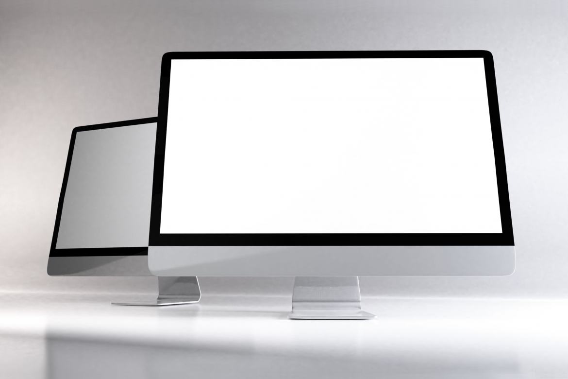 Free Personal Computer Mockup Template alternate