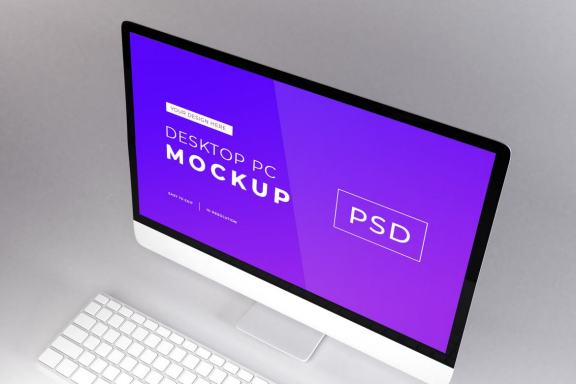 Free Personal Computer Mockup Template