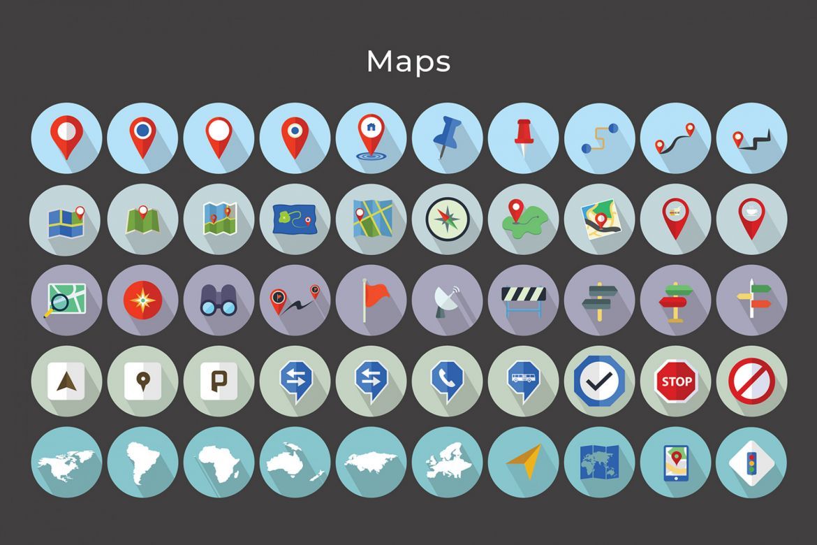 Maps / Navigation Vector Icons - view 5