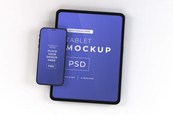 Free Tablet and Smartphone Device Mockup