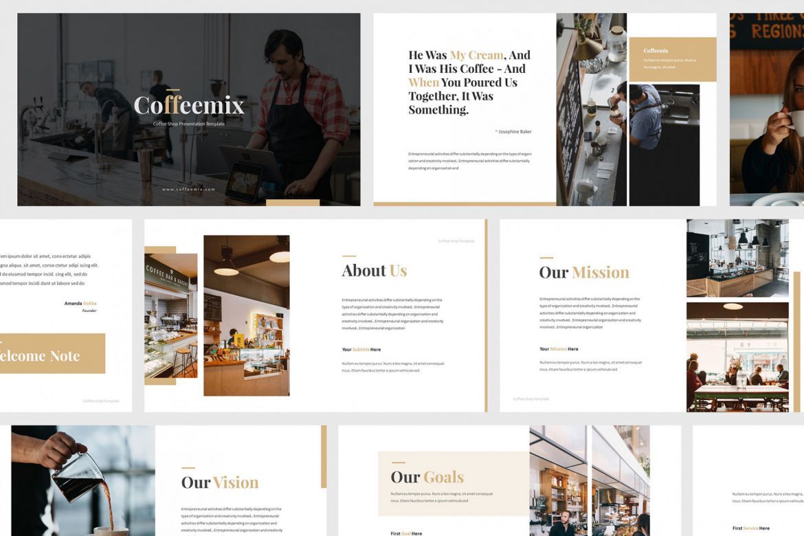 Coffee Shop Google Slides Template - view 5