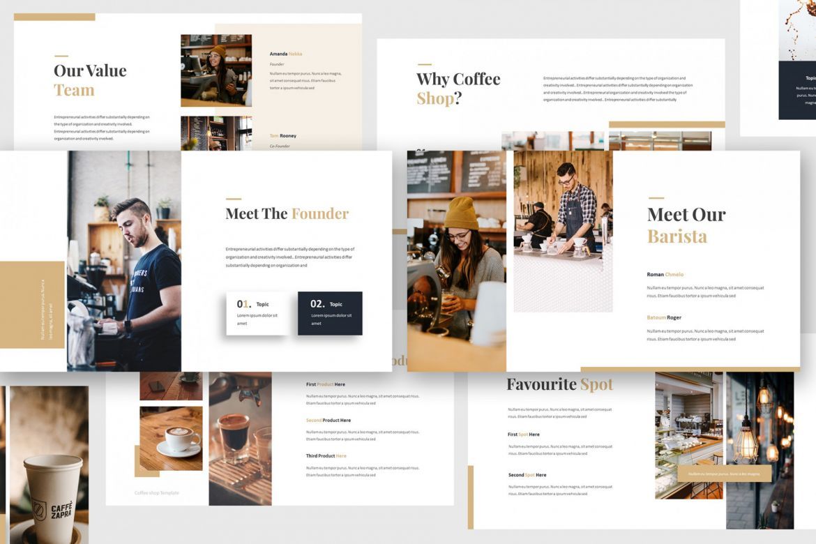 Coffee Shop Google Slides Template - view 6
