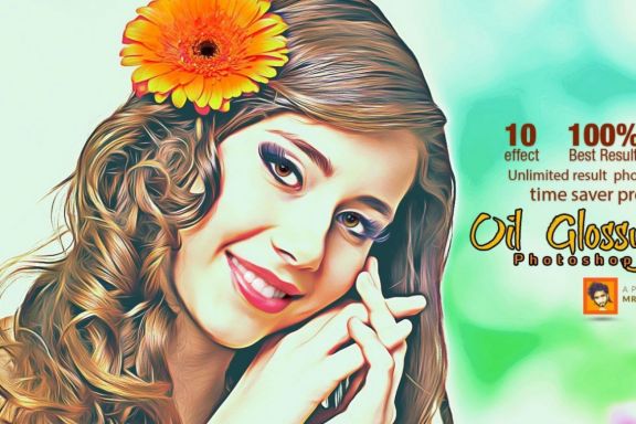 Oil Glossy Paint Photoshop Action