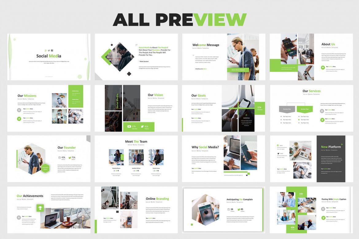 Social Media Google Slides Template alternate