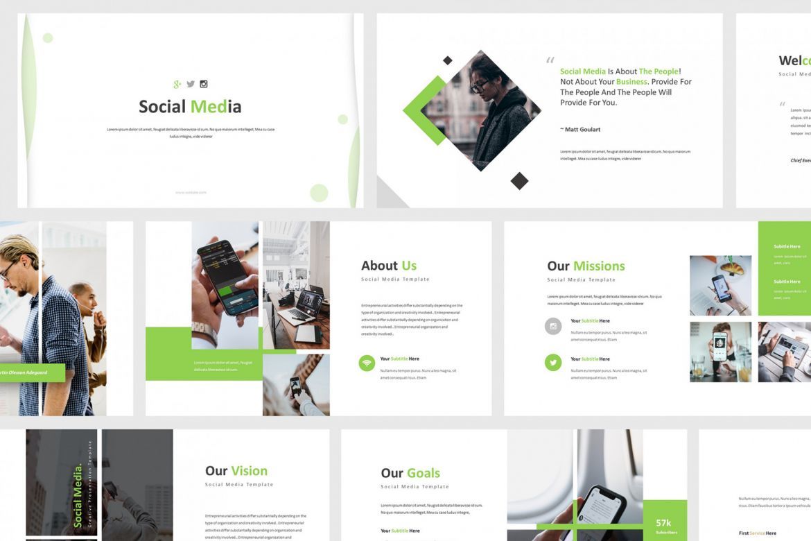 Social Media Google Slides Template - view 4