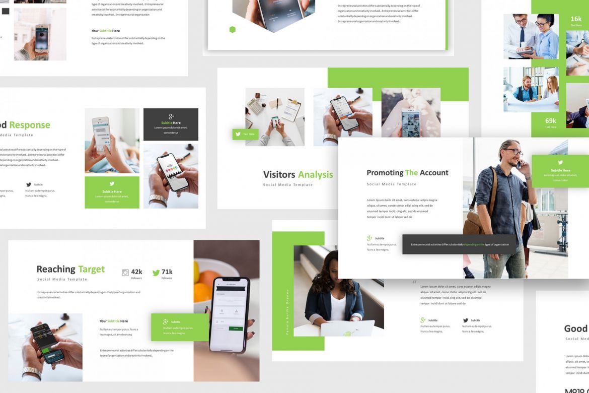 Social Media Powerpoint Template - view 5