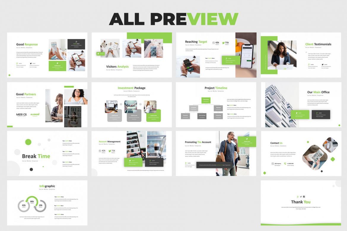 Social Media Keynote Template - view 5