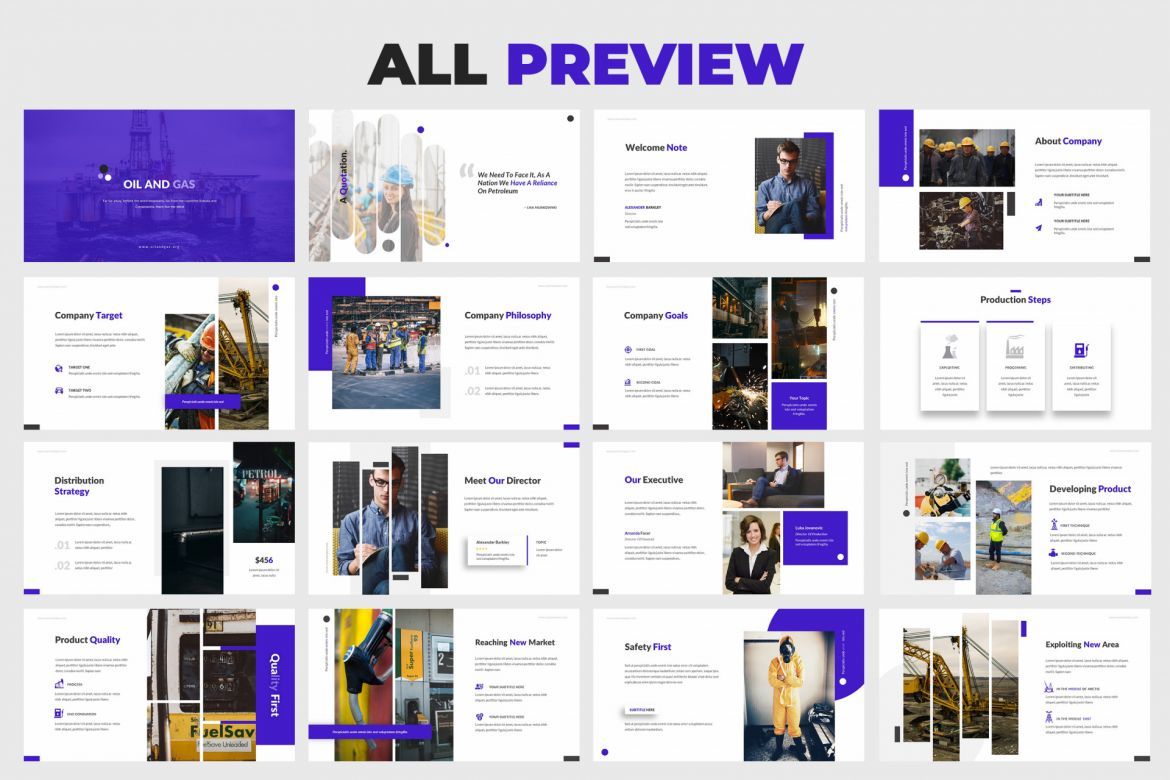 Oil and Gas Powerpoint Template - view 2