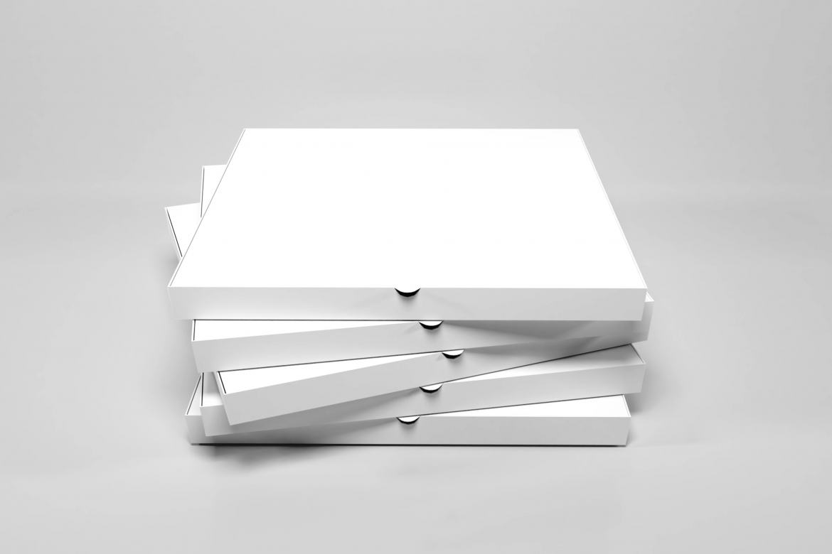 Free Pizza Box Packaging Mockup Template alternate