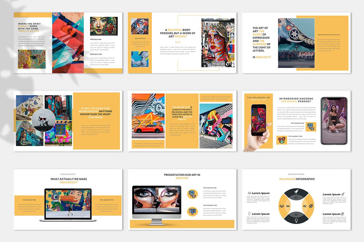 Imajinassi – Free Business PowerPoint Template - view 4