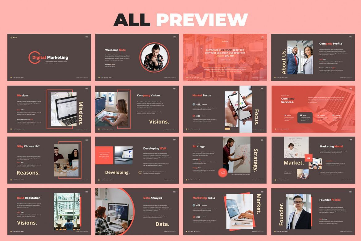 Digital Marketing Keynote Template - view 3