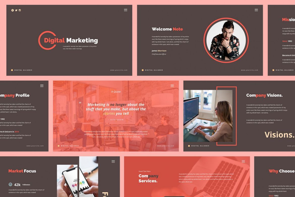 Digital Marketing Keynote Template - view 5