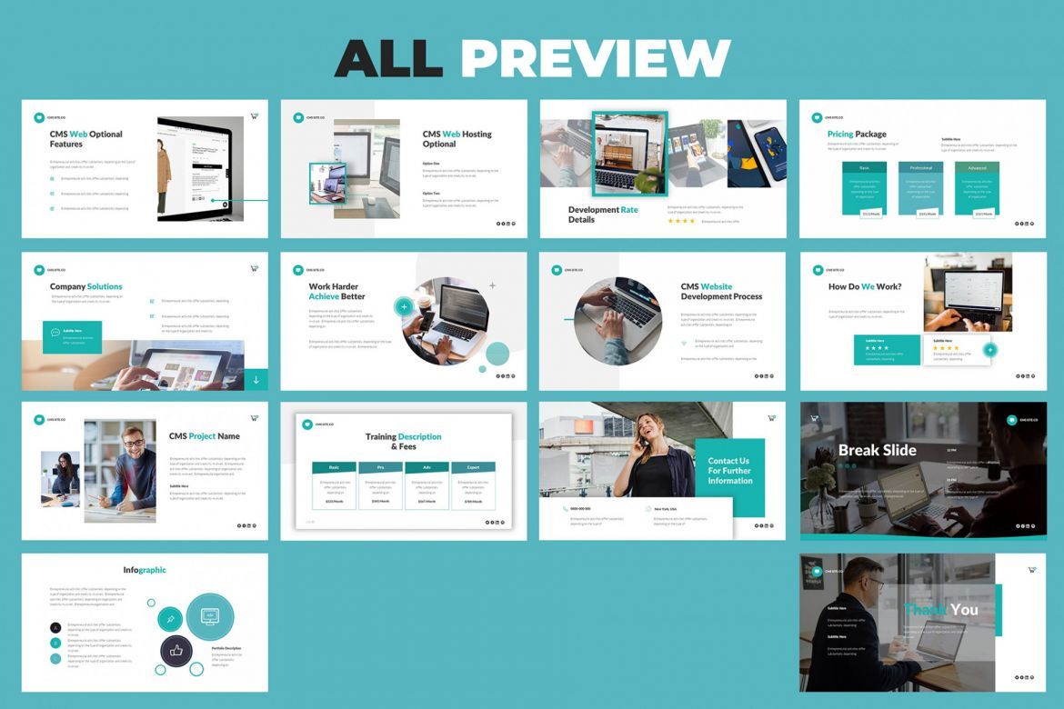 CMS Website Proposal Powerpoint - view 4