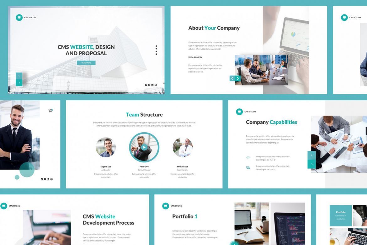 CMS Website Proposal Google Slides - view 4