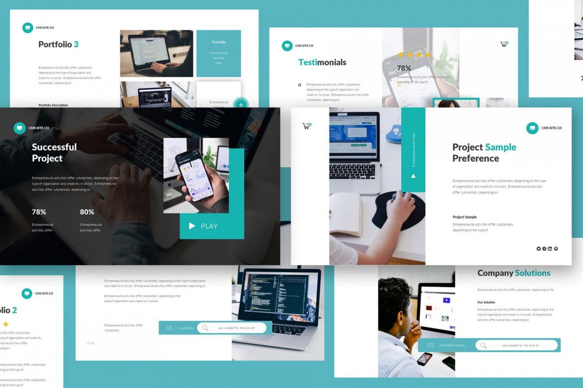 CMS Website Proposal Google Slides - view 5