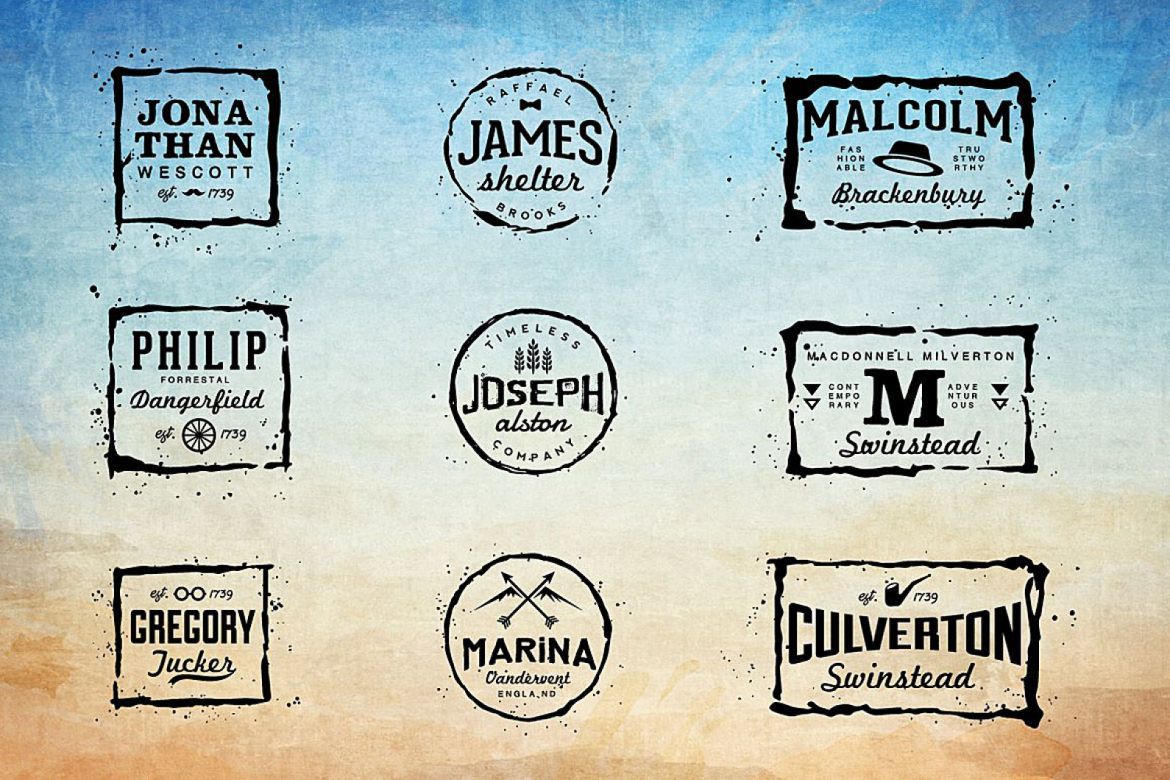 Vintage Logo and Grunge Logo alternate