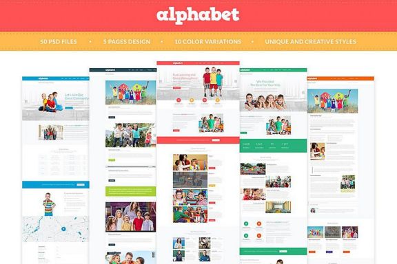 Alphabet - Education PSD Templates