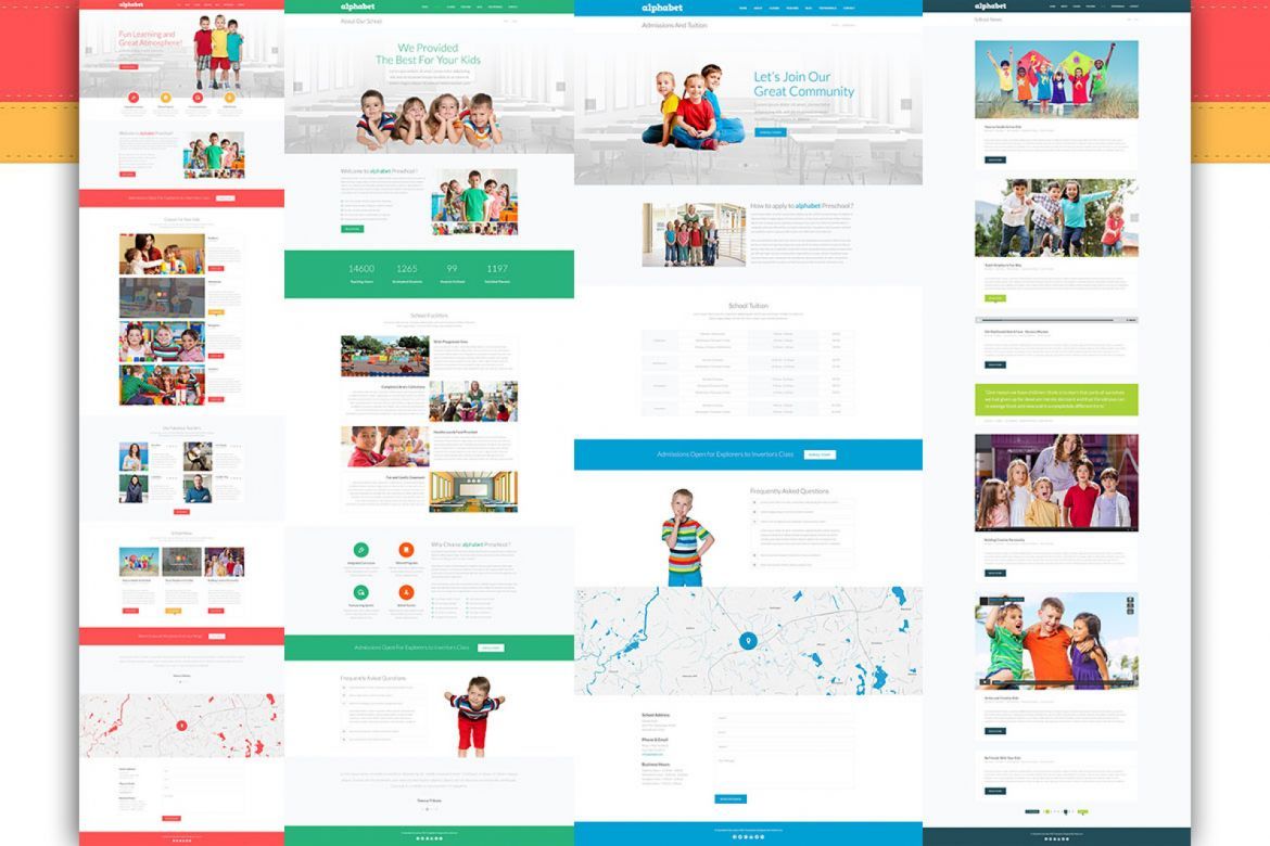 Alphabet - Education PSD Templates alt