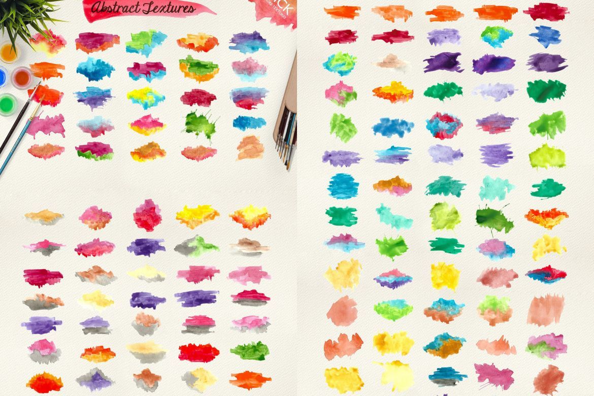 500 Watercolor Textures Packs alternate