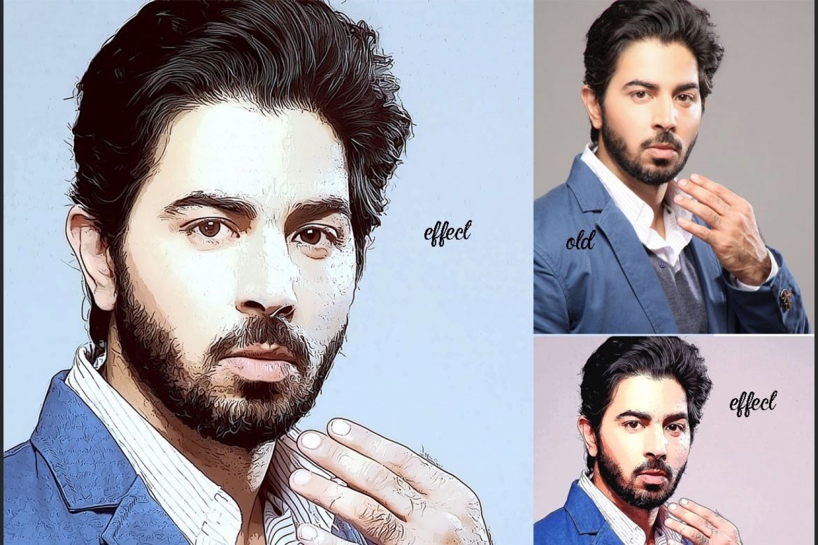 Portrait Cartoon Photoshop Action - view 3