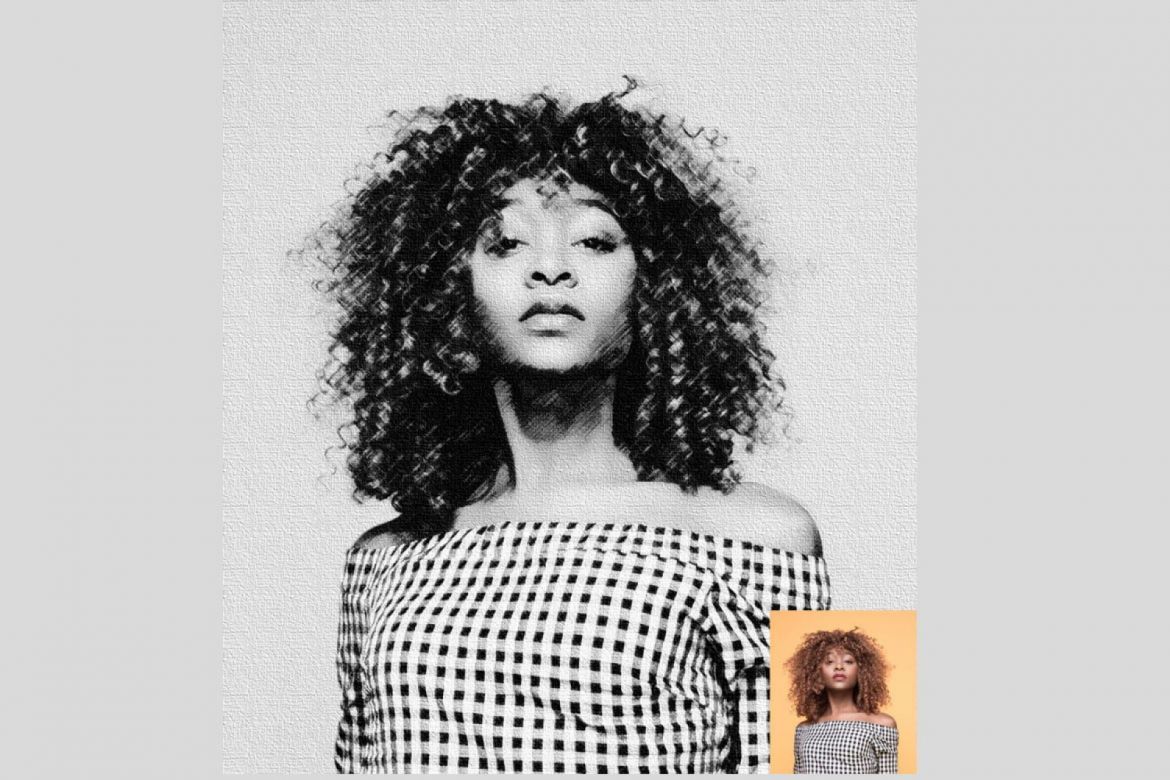 Pencil Drawing Photoshop Action - view 3