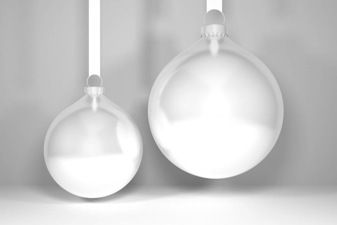 Free Christmas Bauble Ball Mockup Template - view 2