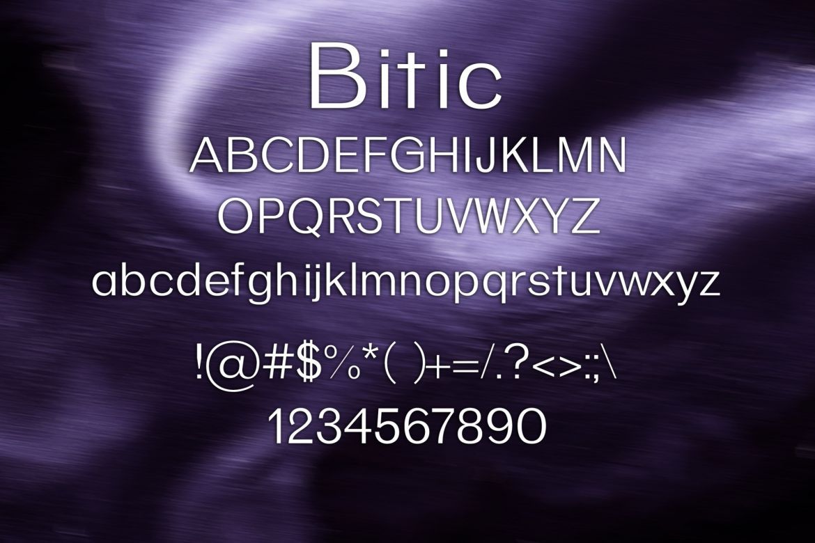Bitic Font alternate