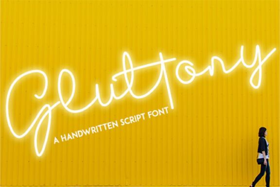 Gluttony - Script and Handwritten Font