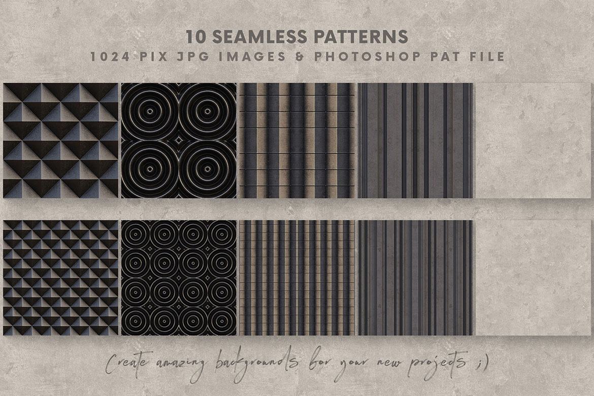 10 Free Seamless Futuristic Patterns - view 4