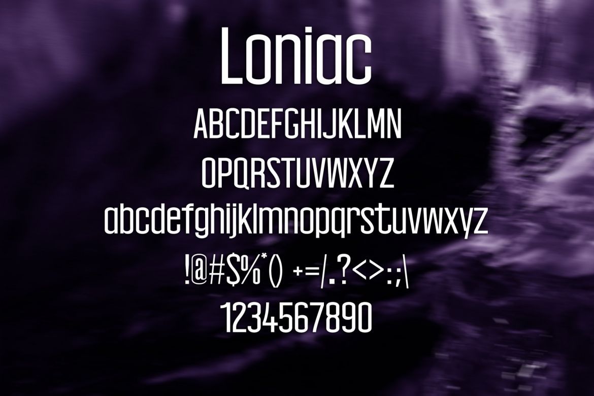 Loniac Font - view 2