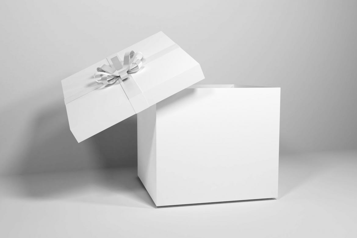 Christmas Gift Box - Free Mockup Template - view 2
