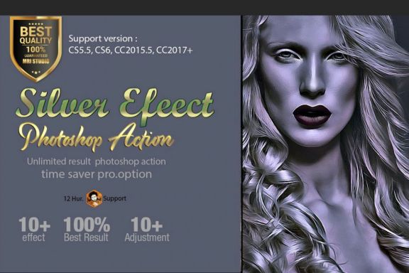 Photoshop Silver Effect