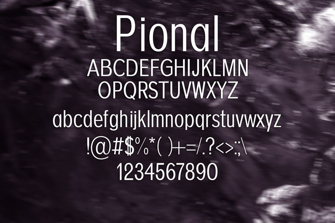 Pional Font alternate