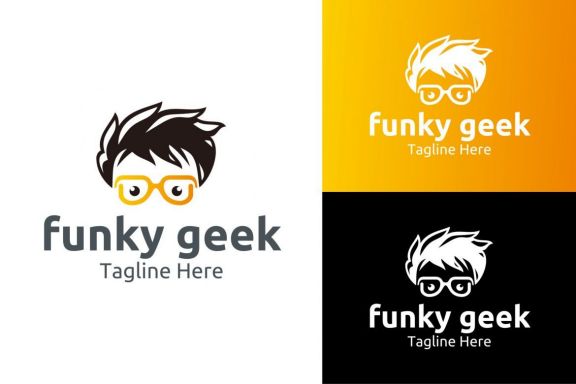 Funky Geek Logo - view 1