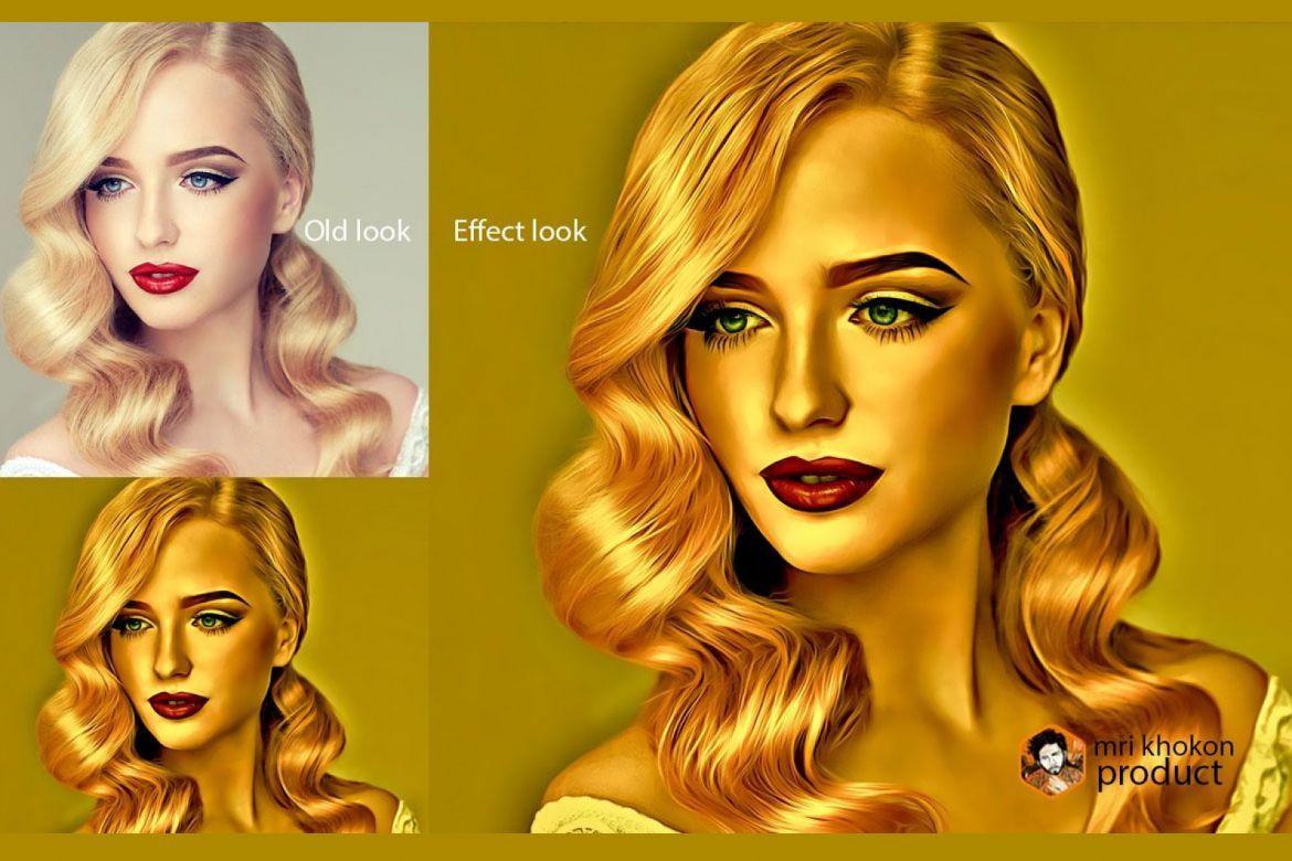 Gold Look Photoshop Effect alternate