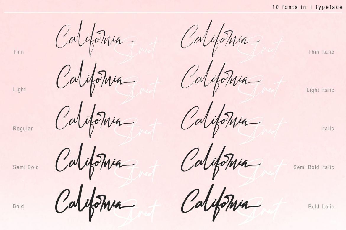 Callifornia Street Script - view 5