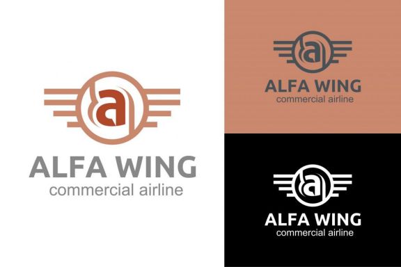Alfa Wing Logo - view 1