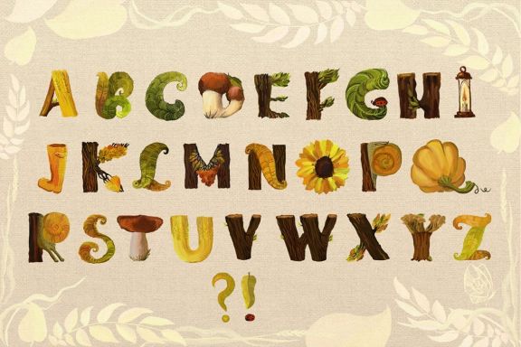 Golden Autumn Alphabet