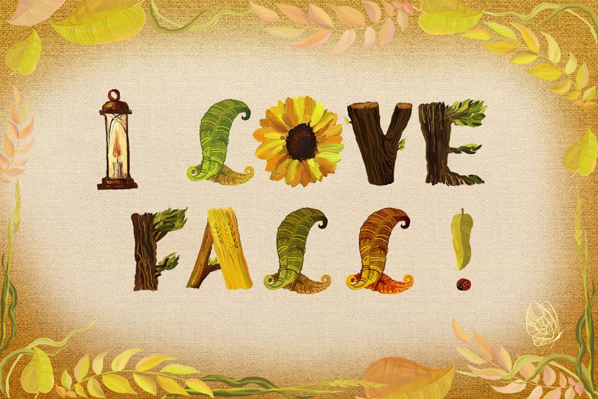 Golden Autumn Alphabet alternate