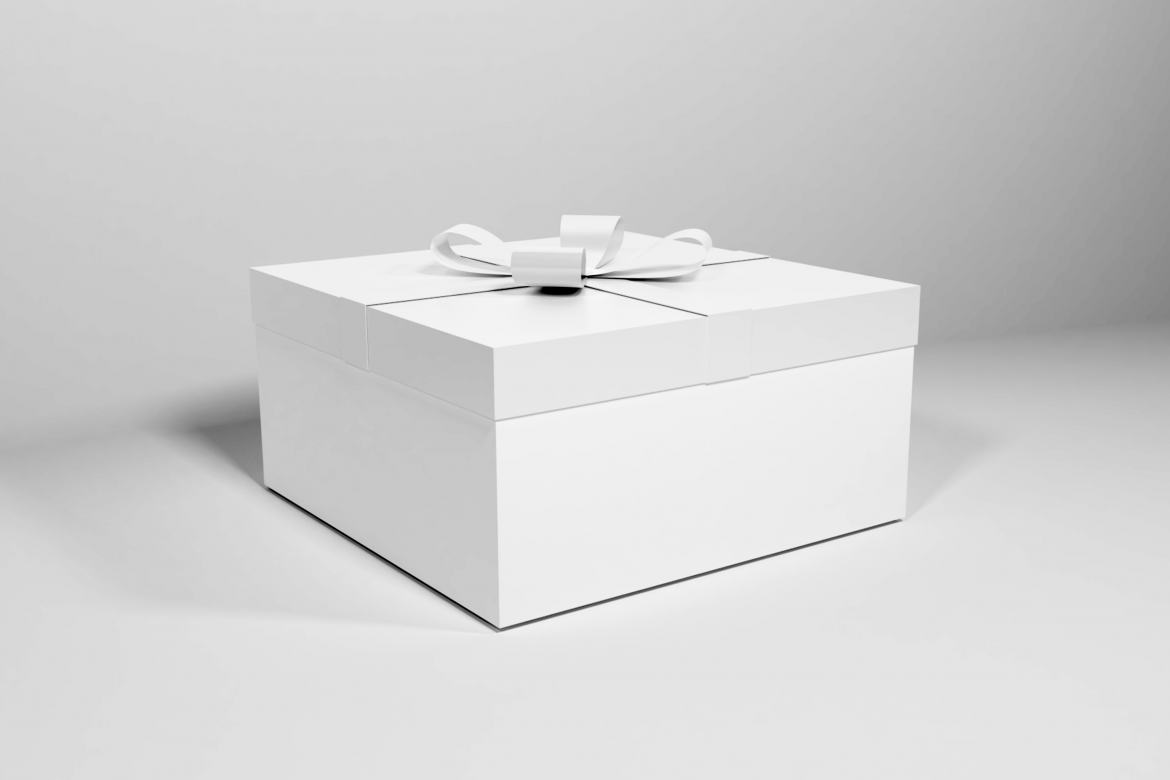 Free Christmas Gift Box Mockup Template alternate