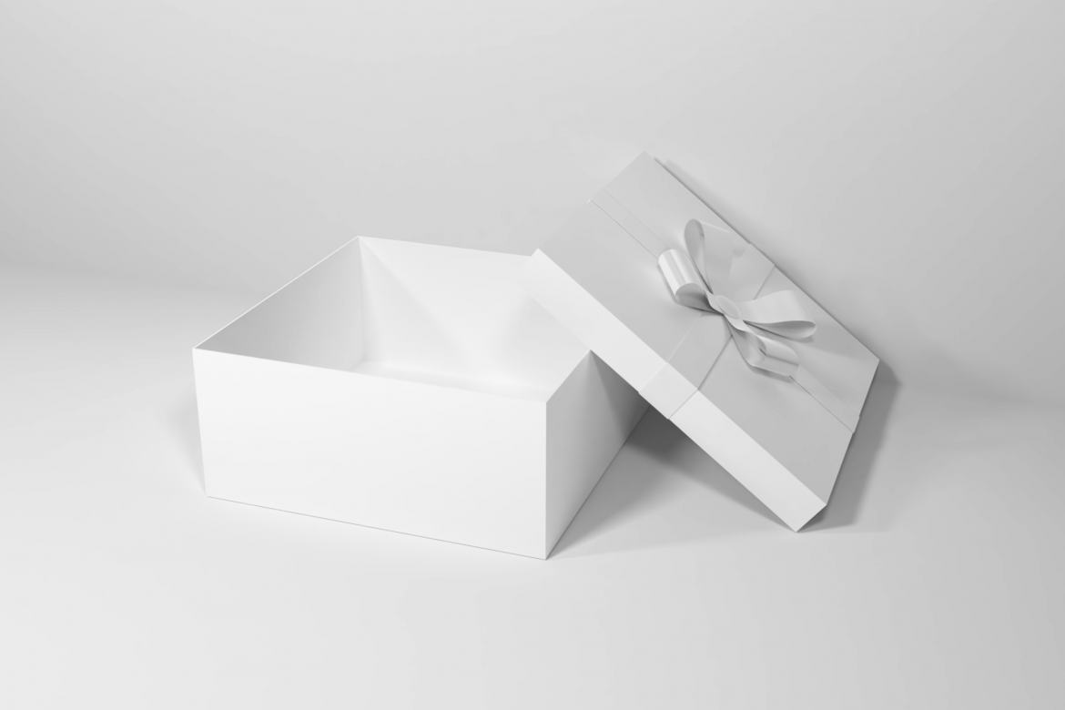 Free Christmas Gift Box Mockup Template - view 2