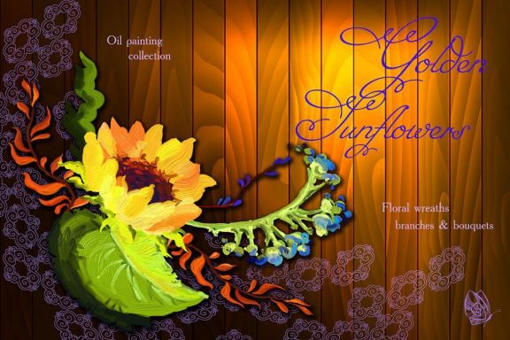 Golden Sunflower Oil Painting