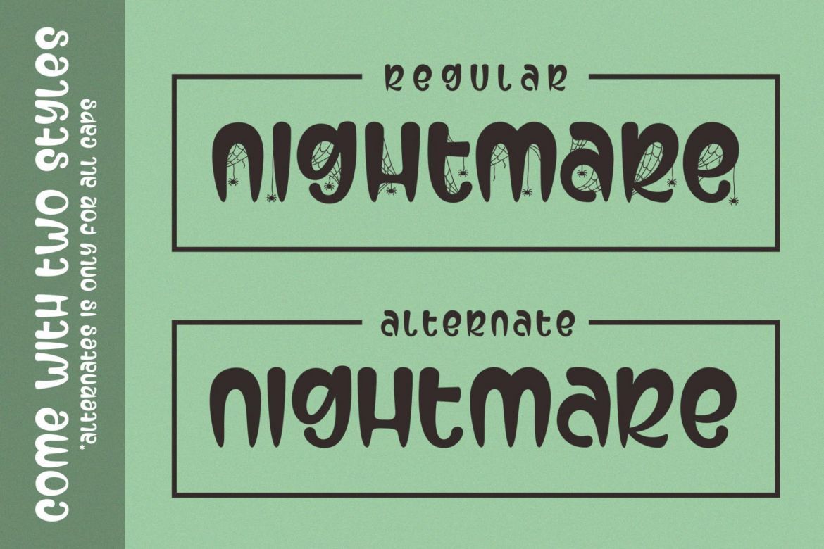 Secret Midnight Spooky Font - view 5