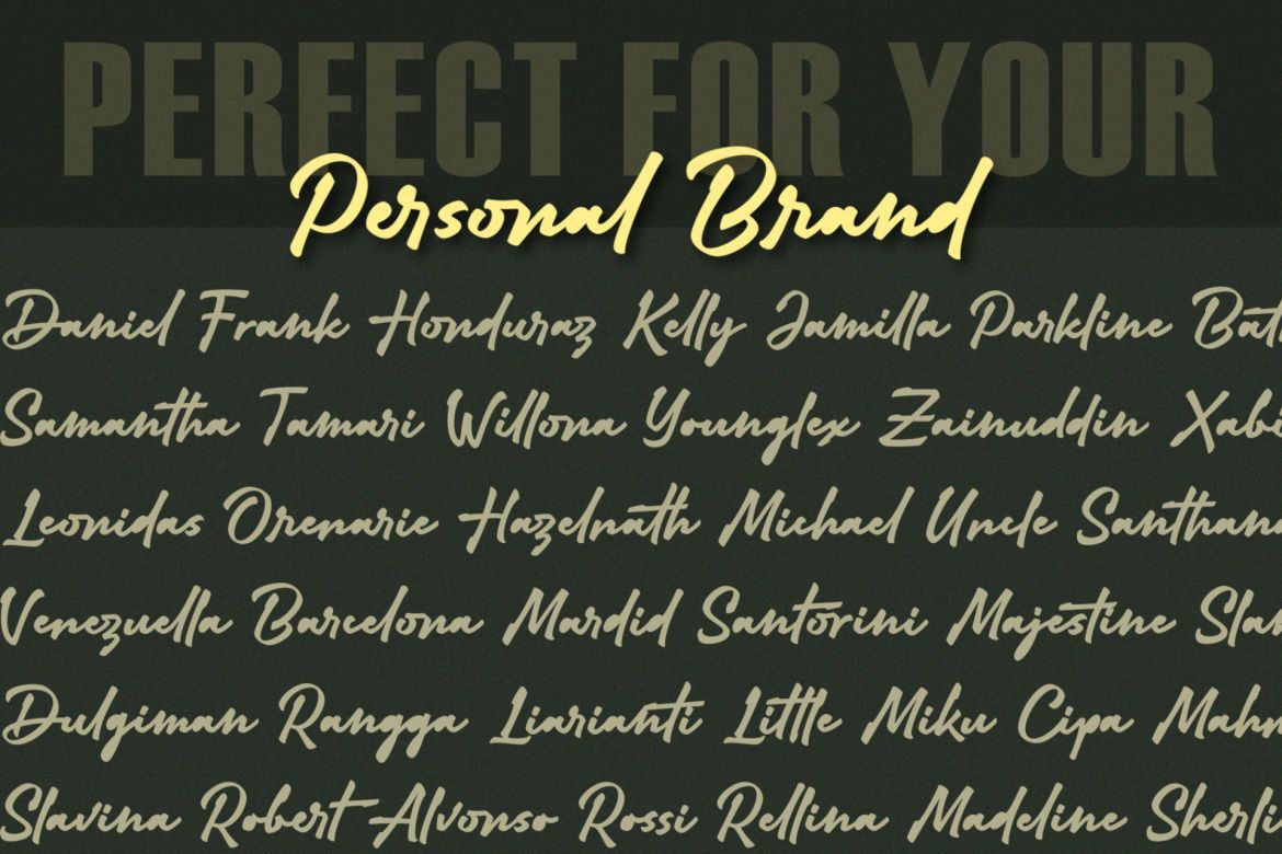 Adelina Camarie Bold Signature Font - view 8