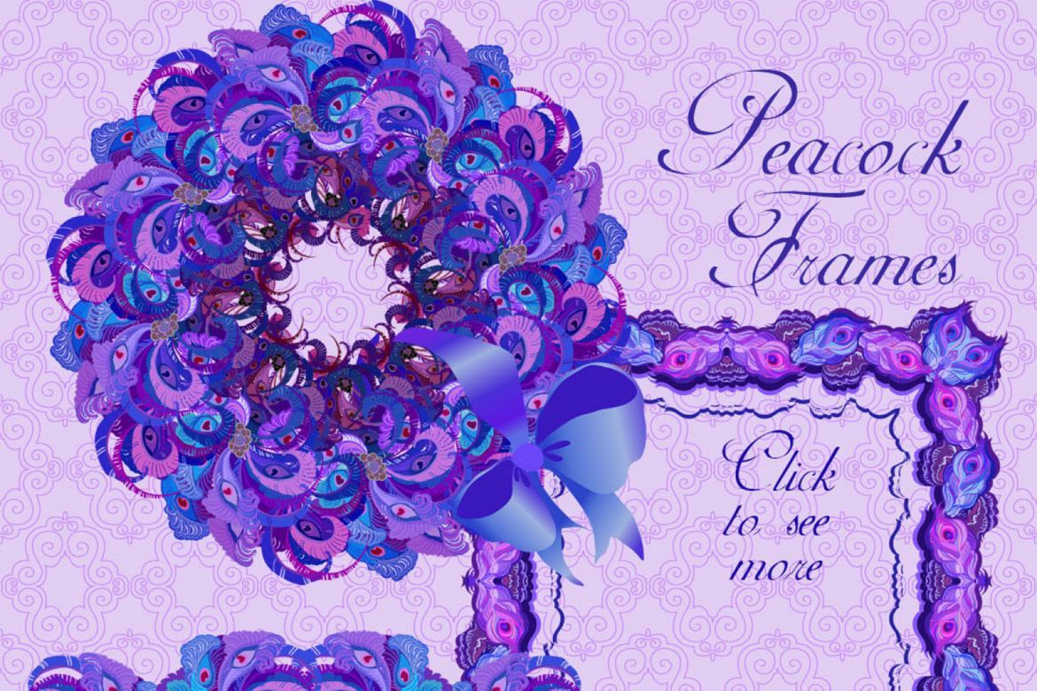 Retro Peacock Feathers Set vol # 1 - view 3