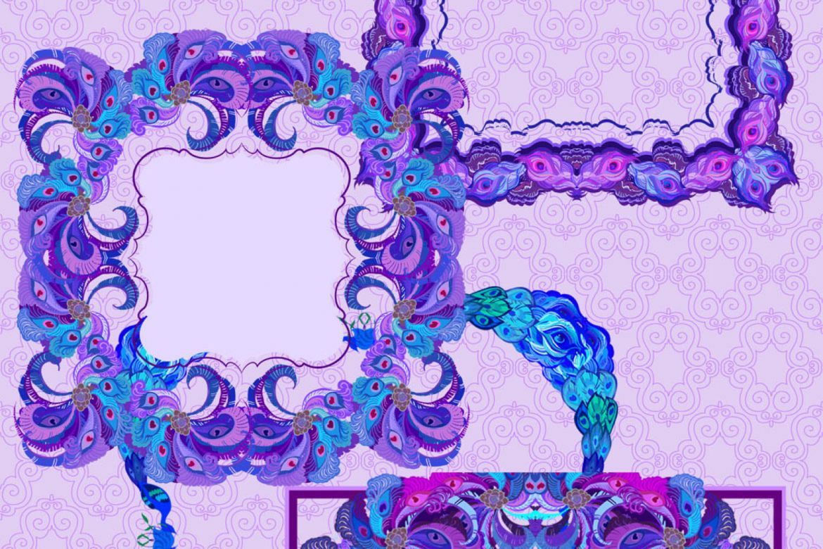 Retro Peacock Feathers Set vol # 1 - view 4