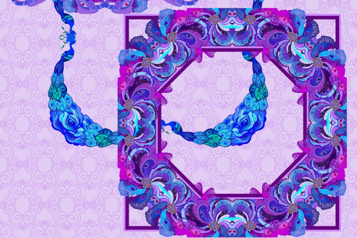 Retro Peacock Feathers Set vol # 1 - view 5