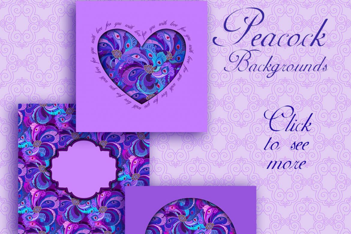 Retro Peacock Feathers Set vol # 2 alternate