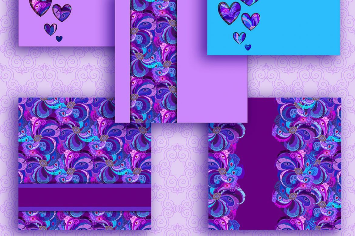 Retro Peacock Feathers Set vol # 2 - view 4